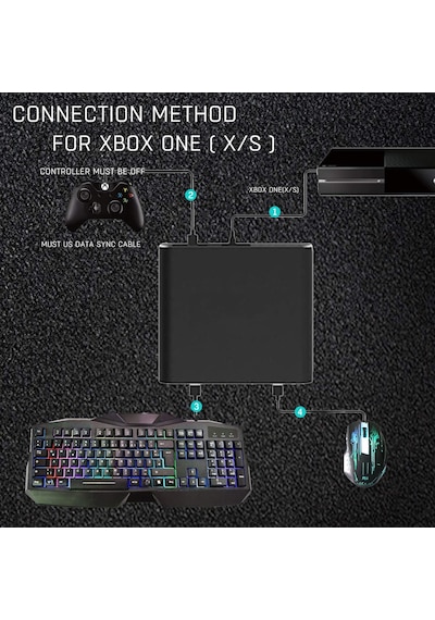 PS4 Pro Switch Xbox One Keyboard Klavye Mouse Çevirici Adaptör