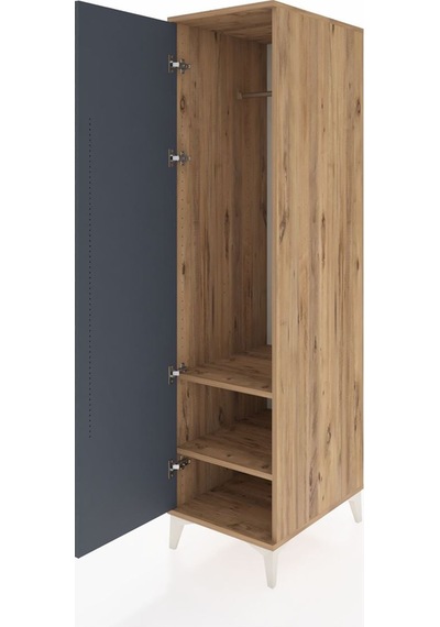 Kronos Dolap 2 Raflı Tek Kapaklı Tek Askılı 44x59x182 Çam-ant... Çam