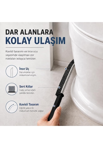 Dar Alan Temizleme Fırçası - 2 Adet Siyah İnce Uçlu Sert Kıllı Derz Fırçası - Pencere Rayı Lavabo Musluk Klima Filtre Klavye Kapı Kanalı Banyo Mutfak Temizlik Seti