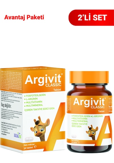 Classic Fosfotidilserin, L-arjinin, Multivitamin Ve Multimineral Içeren Tablet 2 Li Paket 30 Tablet