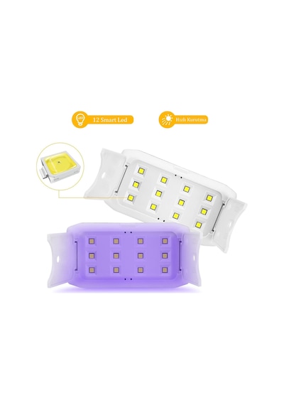 Xled Portatif Mini Uv Led Lamba Manikür Tırnak Kurutucu Siyah 36w