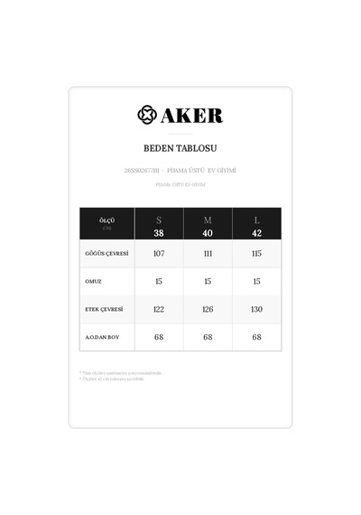 Aker Kahverengi Düşük Omuz Ceket Yaka Pijama Üstü Kahverengi Kahverengi