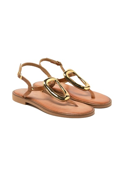 3 Nude Sandalet Kadın 22035 Myconian 2025 Greek Sandal 3 Nude