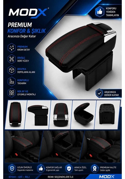 Skoda Octavia 2004-2012 Universal Sürgülü Kolçak - Kol Dayama A+ Premium A+