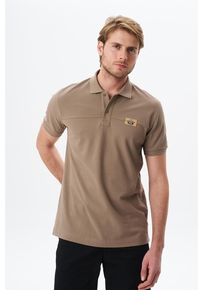 AR-MA Arma Erkek Regular Fit Basic % 100 Pamuk Pike Polo Yaka Tişört Y29374355402 Gri-bej G8 Gri