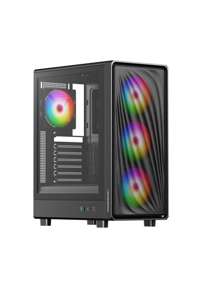 Powerboost Pb-a5065b 650w 80+ Bronz Usb 3.2 Argb Eatx Mid Tower Siyah Kasa