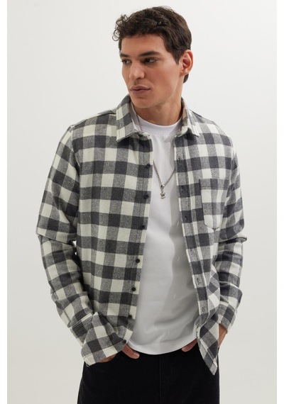 Tudors Erkek Slim Fit Dar Kesim Uzun Kollu Cepli Kareli Dama Desenli Kışlık Oduncu Gömlek-41543 Çok Renkli Tudors Erkek Slim Fit Dar Kesim Uzun Kollu Cepli Kareli Dama Desenli Kışlık Oduncu Gömlek-41543 Çok Renkli