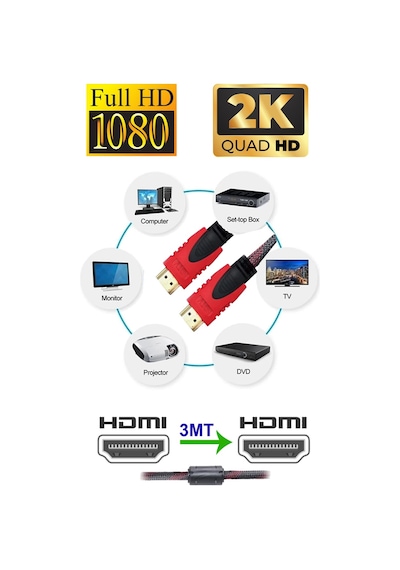 apronx apx-h1403 3 metre 1.4v hdmi Kablo