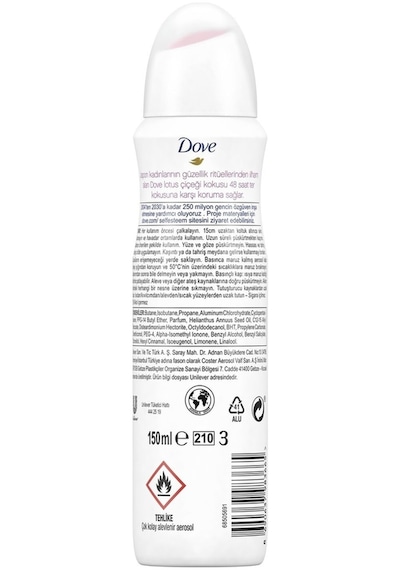 Kadın Deodorant Işıldayan Bakım Lotus Çiçeği Kokusu 150 Ml - 6'lı Paketi