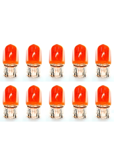 Ampul 12v 21/5w 1016 Dipsiz Sarı Ampul T20 Çift Duy 10 Adet