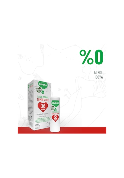 Siveno %100 Doğal Super Stick Anlık Yatıştırıcı Onarıcı Organik Yalancı İğde Yağlı 6 G