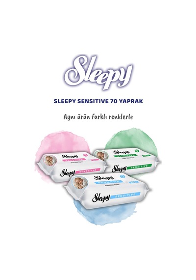 Sleepy Sensitive 70'li Islak Bebek Havlusu Tekli