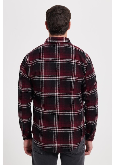 Tudors Erkek Slim Fit Dar Kesim Kareli Kışlık Oduncu Gömlek-42371 Bordo Tudors Erkek Slim Fit Dar Kesim Kareli Kışlık Oduncu Gömlek-42371 Bordo