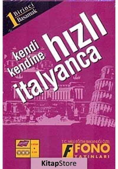 Hızlı İtalyanca 1.Basamak Seti (2 Kitap 2 CD) - Kutulu- Fono Yayınları