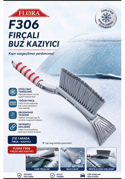 Fırçalı Ve Kırıcılı Lüks Buz Kazıyıcı Çok Renkli