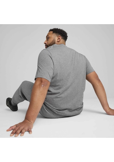 Puma Essentials No 1 Logo Erkek Gri Yuvarlak Yaka Tişört Gri