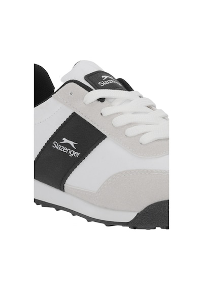 Slazenger Platın I Erkek Beyaz / Siyah Günlük Spor Ayakkabısı Beyaz - Siyah