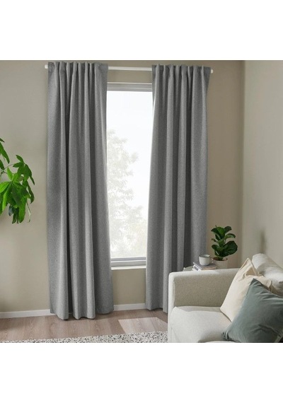 Ikea Rosenmandel Fon Perde 135x300 Cm Gri