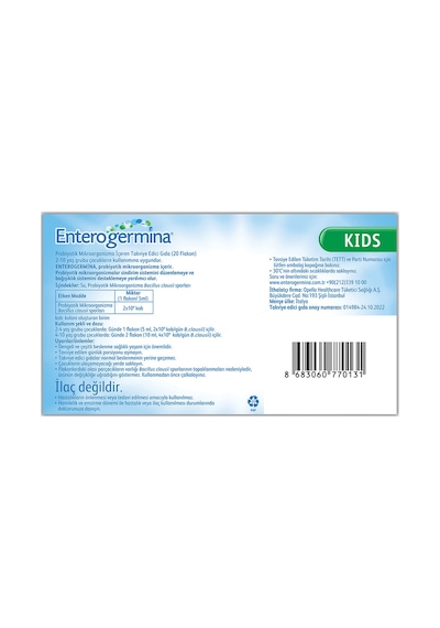 Enterogermina Kids Probiyotik 20 Flakon