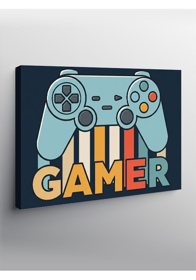 Kanvas Tablo Gamer Kontrolcü Posteri 100cmx140cm