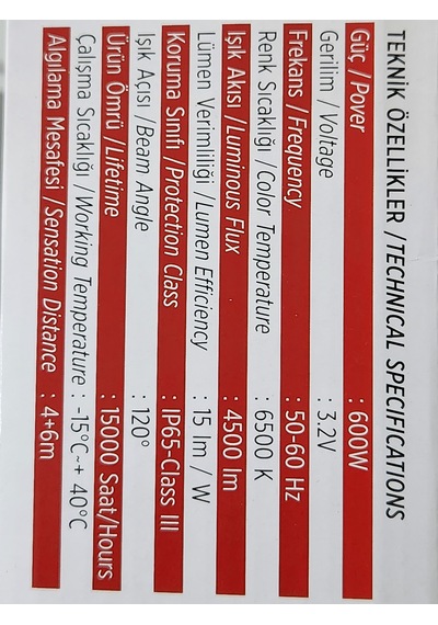 600 Wat Solarlı Sensörlü Güneş Enerjili Zaman Yarlı Otomatik Bahçe Sokak Aydınlatması Projektörü Siyah - Beyaz
