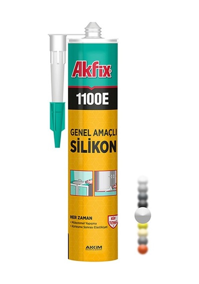 Akfix 1100E Genel Amaçlı Silikon 280Gr Şeffaf Şeffaf