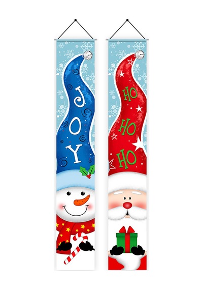 Noel Kapısı Banner Desen Noel Baba Hediye Banner Duvar Kapısı Noel Partisi 64