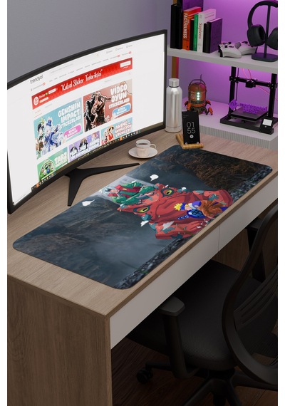 Naruto Anime V4 - 90x40 Xxl Gaming Kauçuk Kaymaz Taban Mouse Pad Fare Altlığı