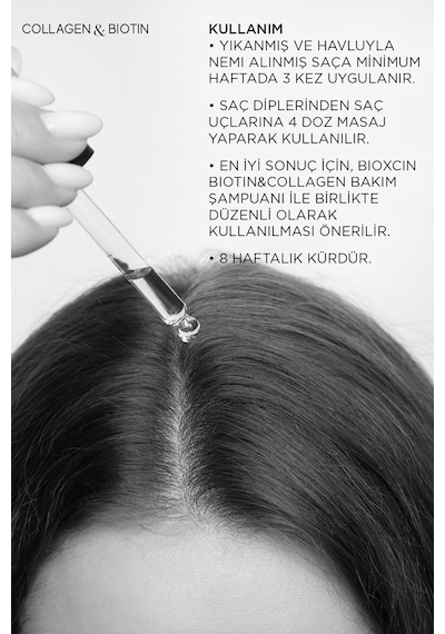 Collagen & Biotin Ekstra Hacim Serumu  100 Ml - Kolajen Biotin İnce Seyrek Saçlar