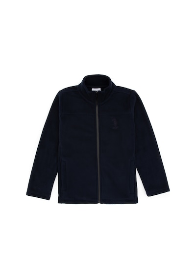 U.S. Polo Assn. Kız Çocuk Açık Lacivert Fermuarlı Polar Sweatshirt 50317875-VR059