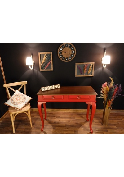 Wooding 100 Cm Çekmeceli Masif Kırmızı Ceviz Dresuar (548587886) Kırmızı