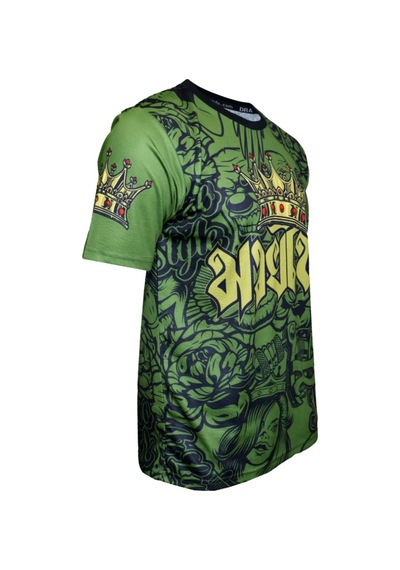 Dragondo Tx8597 Muaythai Tişört Dijital Baskılı Muay Thai Tişört Yeşil