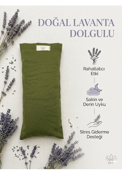 Lavanta Dolgulu Yoga Göz Yastığı Meditasyon Göz Maskesi Uyku Ve Rahatlama Yastığı Aromaterapi Göz Pedi Yeşil