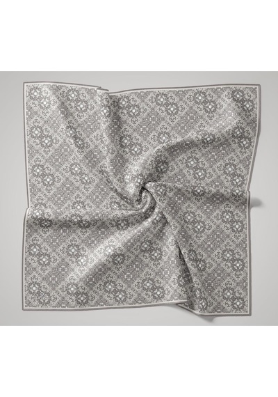 Silk Home Soft Eşarp 73093-27 Beyaz, Gümüş, Gri, Füme