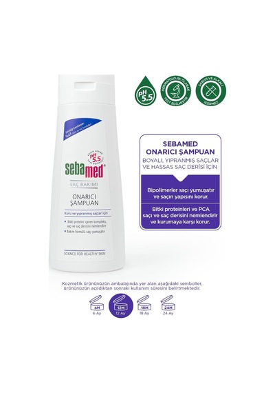 Kuru Ve Yıpranmış Saçlar İçin Nemlendirici Etkili Onarım Şampuanı 200 Ml