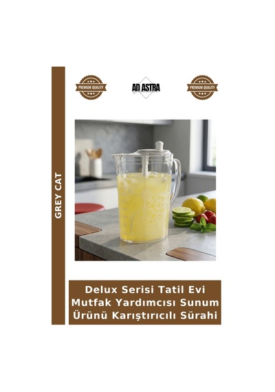 Delux Serisi Tatil Evi Mutfak Yardımcısı Sunum Ürünü Karıştırıcılı Sürahi