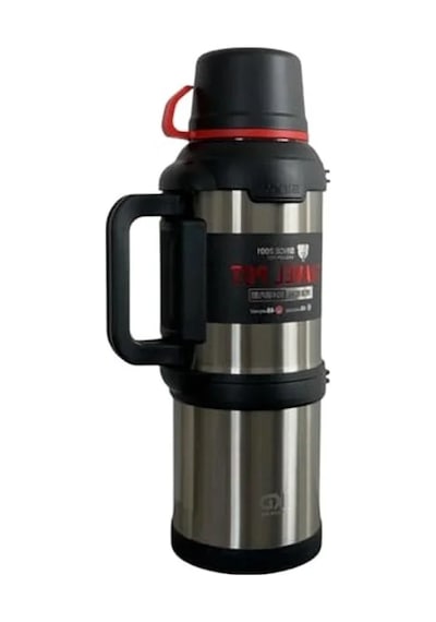 4 Litre Kapasiteli Çelik Termos, Kamp Ve Aile Kullanımı İçin Açık Beyaz