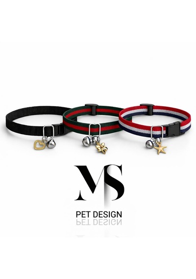 Zilli Kedi Tasması/charm Detaylı Siyah