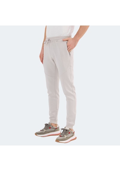 Slazenger  VENOM Erkek Fermuar Cepli Dar Paça Taş Gri Eşofman  Altı
