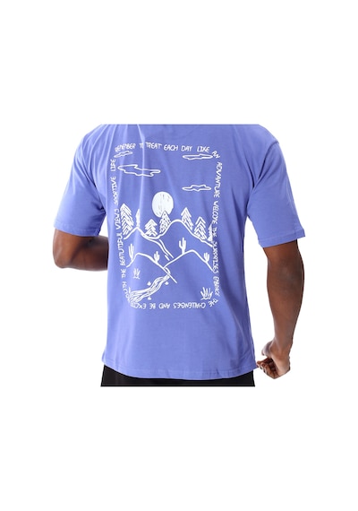 Sportive Yama Erkek Mor Günlük Stil T-shirt 25ye030-mor Mor