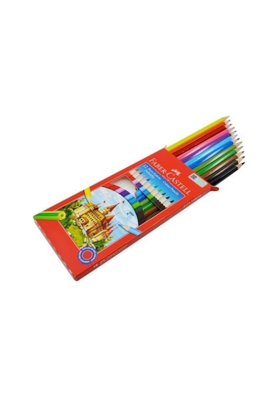 Okul Seti 3 - Kuru Boya, Suluboya, Keçeli Kalem, Pastel Boya 12 Renk Çok Renkli