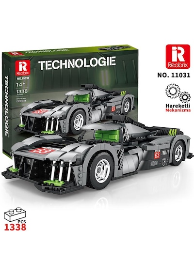 Reobrix Creator 11031 Peugeot 9x8 Araba Yaratıcı Yapı Blok Seti Building Blocks - 1338 Parça