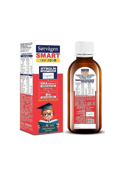 Kids Sıvı Form - Sitikolin Dha Omega 3 Norveç Balık Yağı Ve B12 - 150 Ml - 2 Adet