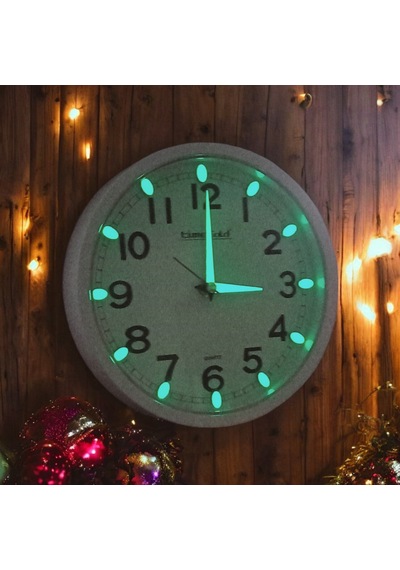 Fosforlu Karanlıkta Parlayan Küçük Çocuk Odası Beyaz Duvar Saati Çap 22 Cm Beyaz
