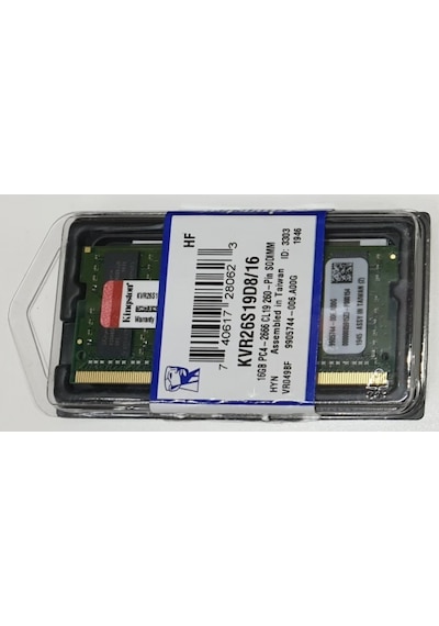 Kingston Kvr26S19D8 16 16Gb 2666Mhz Ddr4 Sodimm Notebook Ram