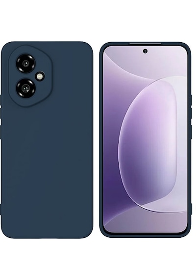 Honor 400 Uyumlu Silikon Kılıf - Kamera Korumalı Esnek Pastel Renk Kapak - Lacivert