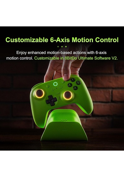 8bitdo Ultimate 2 Kablosuz Kumanda, Windows/android/steam İçin, Tmr Joysticks, 1000hz Sorgulama Oranı, Dokunmatik/salon Tetikleri, Hareket Kontrolü, L4/r4 Ve 2 Programlanabilir Arka Düğme