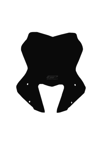 GP Kompozit Yamaha MT-09 2017-2020 Uyumlu Ön Cam Siyah 32 cm