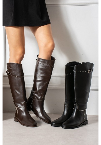 Dabab Shoes Frıo Kadın Acı Kahve Cilt Troklu Metal Tokalı Sıcak Astarlı Kaymaz Taban 3 Cm Topuklu Uzun Konç Çizme Acı Kahverengi Dabab Shoes Frıo Kadın Acı Kahve Cilt Troklu Metal Tokalı Sıcak Astarlı Kaymaz Taban 3 Cm Topuklu Uzun Konç Çizme Acı Kahverengi