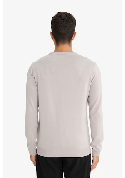 Defacto Regular Fit Bisiklet Yaka Triko Kazak A5268ax25augr192 Gri